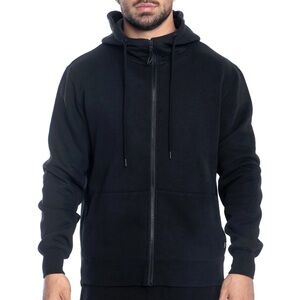Men's Black Zip-Up Hoodie Sz M - NWT